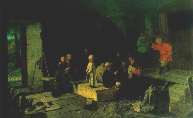 Репетиция в сарае. 1867
