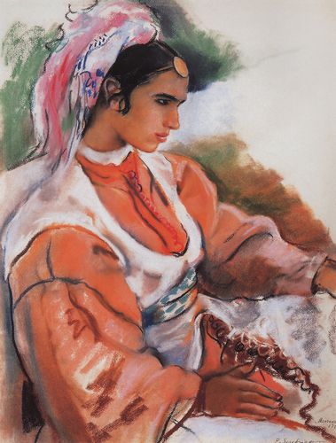 Молодая марокканка. 1932. Бумага, темпера. 63x48 см
