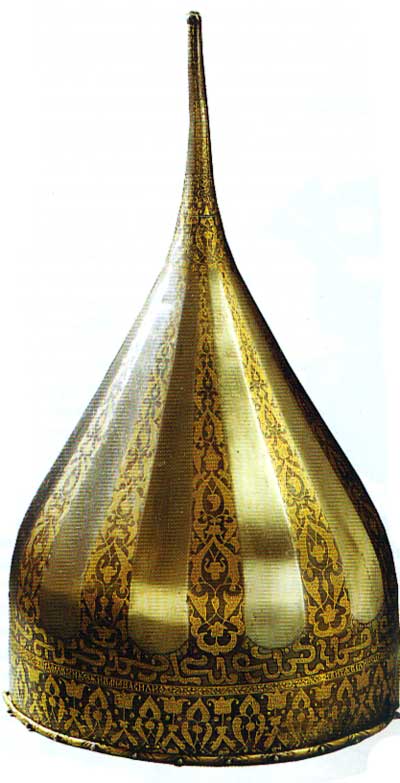 Шлем, заказанный Василием III для сына Ивана (Грозного). Оружейная палата, Стокгольм
